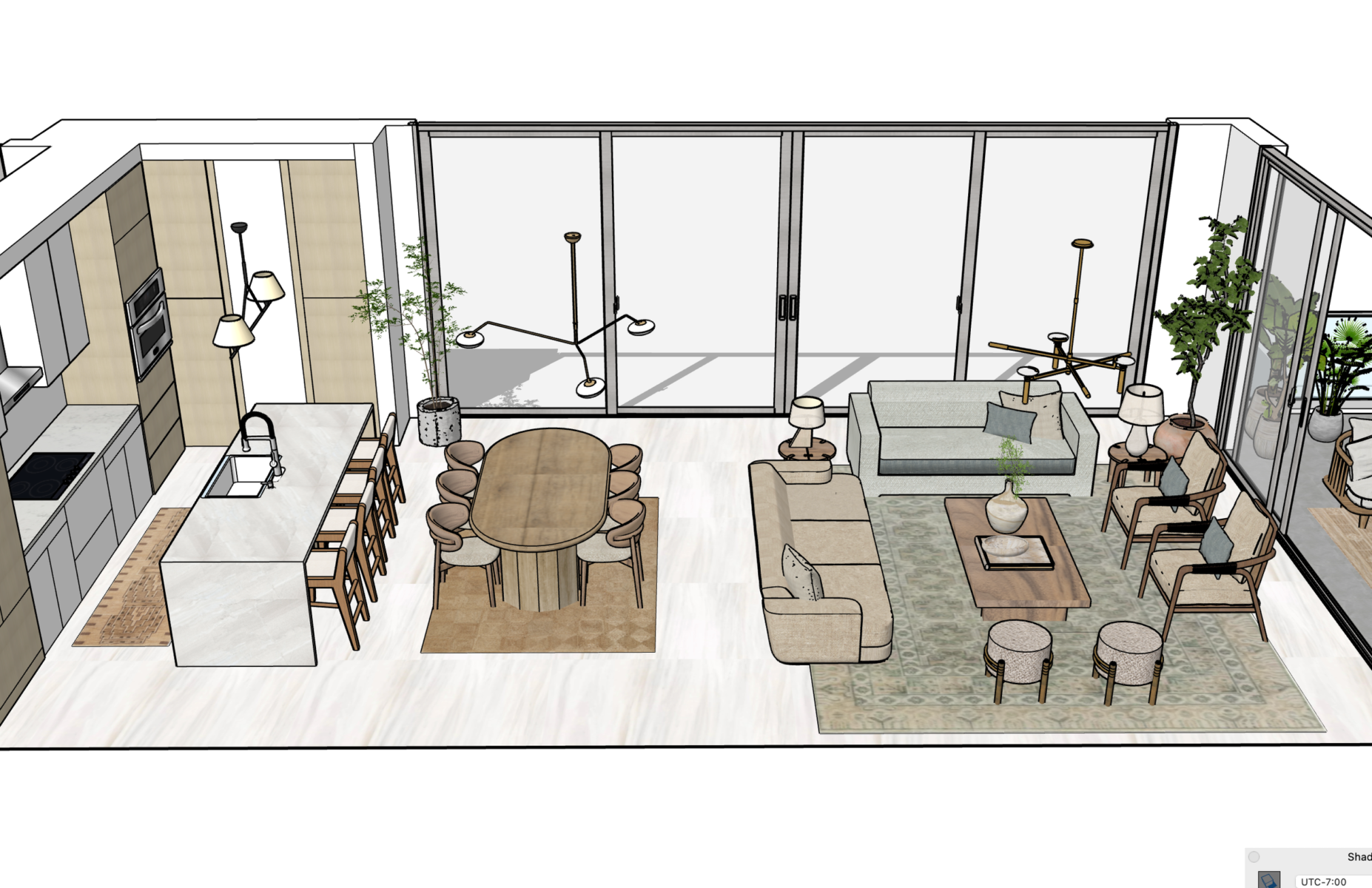 3D Rendering of Art House Bravo Unit by Astral House Interior Design St. Petersburg Florida